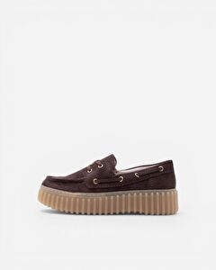 Resim Torhill Boat Dark Brown Suede