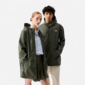 Downpour Jo Kısa Unisex Koyu Haki Yağmurluk