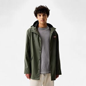 Resim Downpour Jo Kısa Unisex Koyu Haki Yağmurluk