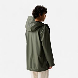 Resim Downpour Jo Kısa Unisex Koyu Haki Yağmurluk