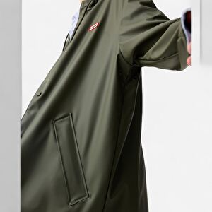 Resim Downpour Jo Kısa Unisex Koyu Haki Yağmurluk