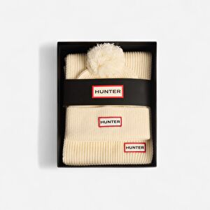 Resim Arrinay Ribbed Pom Beanie/scarf Box Set