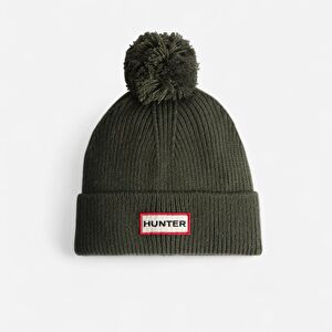 Resim Anagach Ribbed Pom Beanie/gloves Box Set