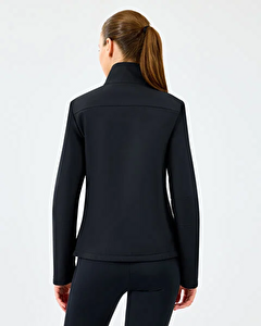 Resim W Fitted Softshell Turtle Neck Jacket