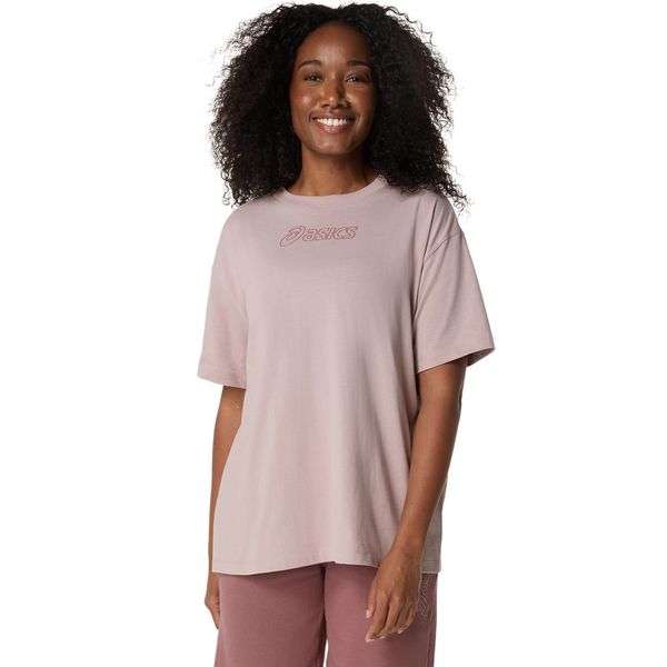 とも Asics Logo Tee Kadın Pembe Kısa Kollu Tshirt 2032C843-702