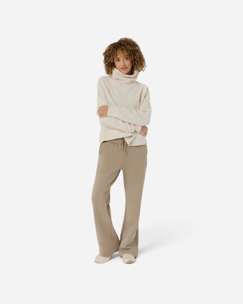 Nagino Refined Texture Sweat Flare Pant