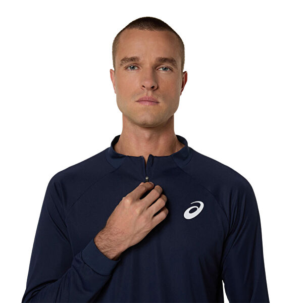 Match Ls 1/2 Zip Top Erkek Lite-show/lavender Glow Uzun Kollu