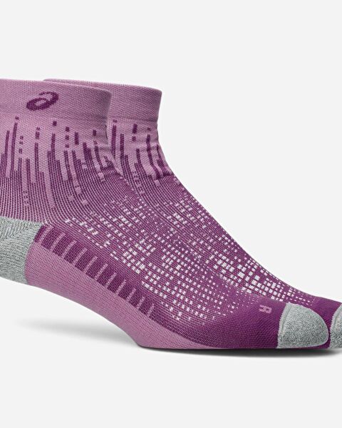 Performance Run Sock Quarter Unisex Dark Aubergine/black Koşu