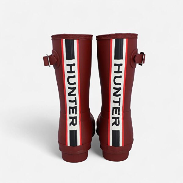 Womens Orig Short Tri Colour Logo Boot Kadın Bordo Kısa Bot