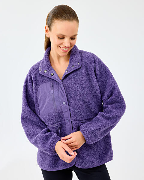 W Woven Detailed Pull Over Sherpa