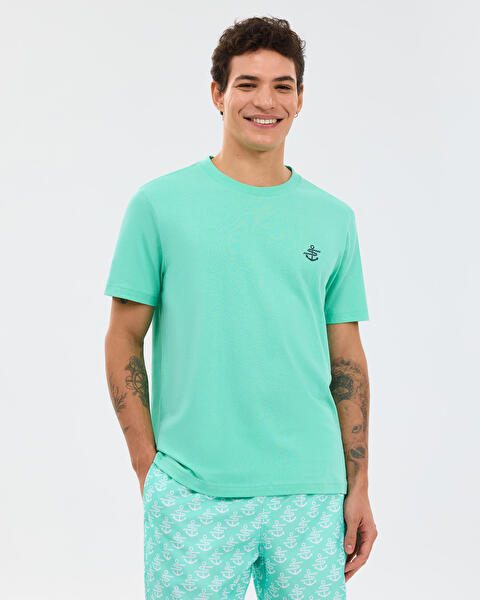 M Regular T-shirt Erkek Mavi Tshirt S2610117-1410